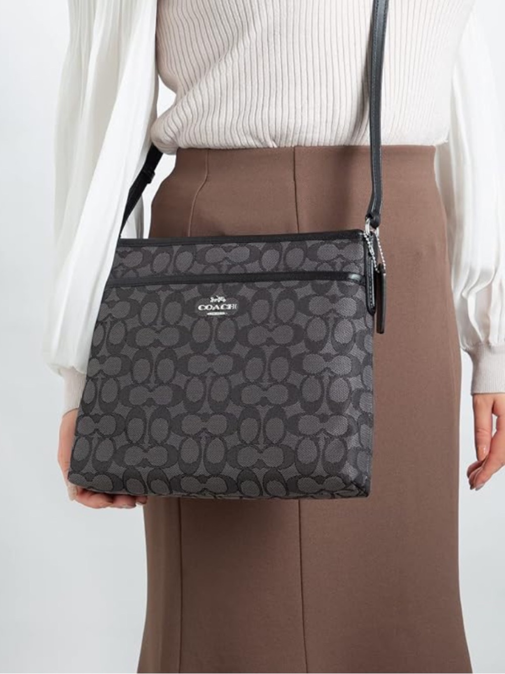 Coach Signature Crossbody File Bag